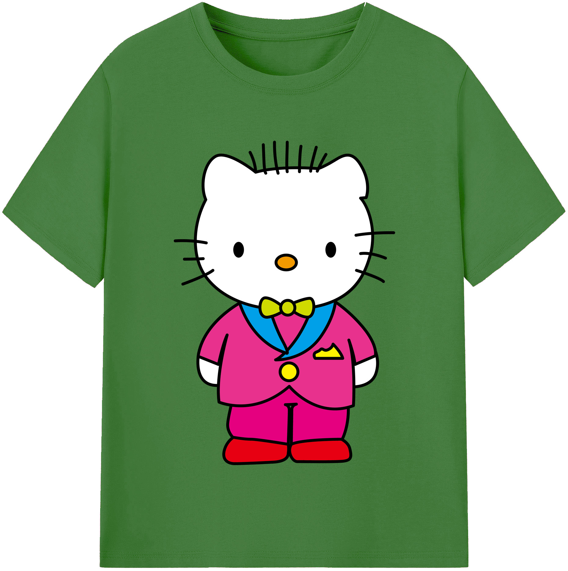 （画像用） Hello Kitty ハローキティ レディースカジュアルプリントTシャツ（綿100％）